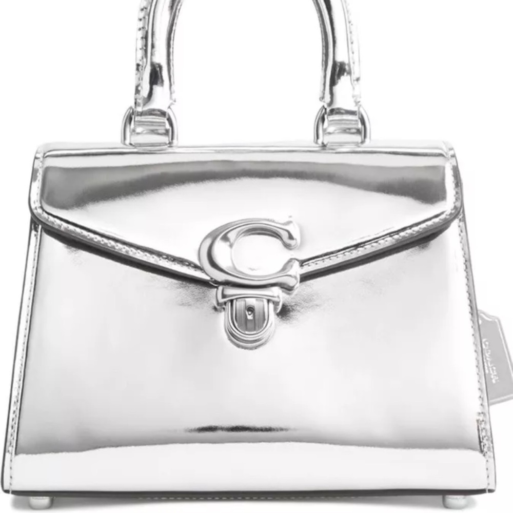 Silver Coach sammy top handle Handbag